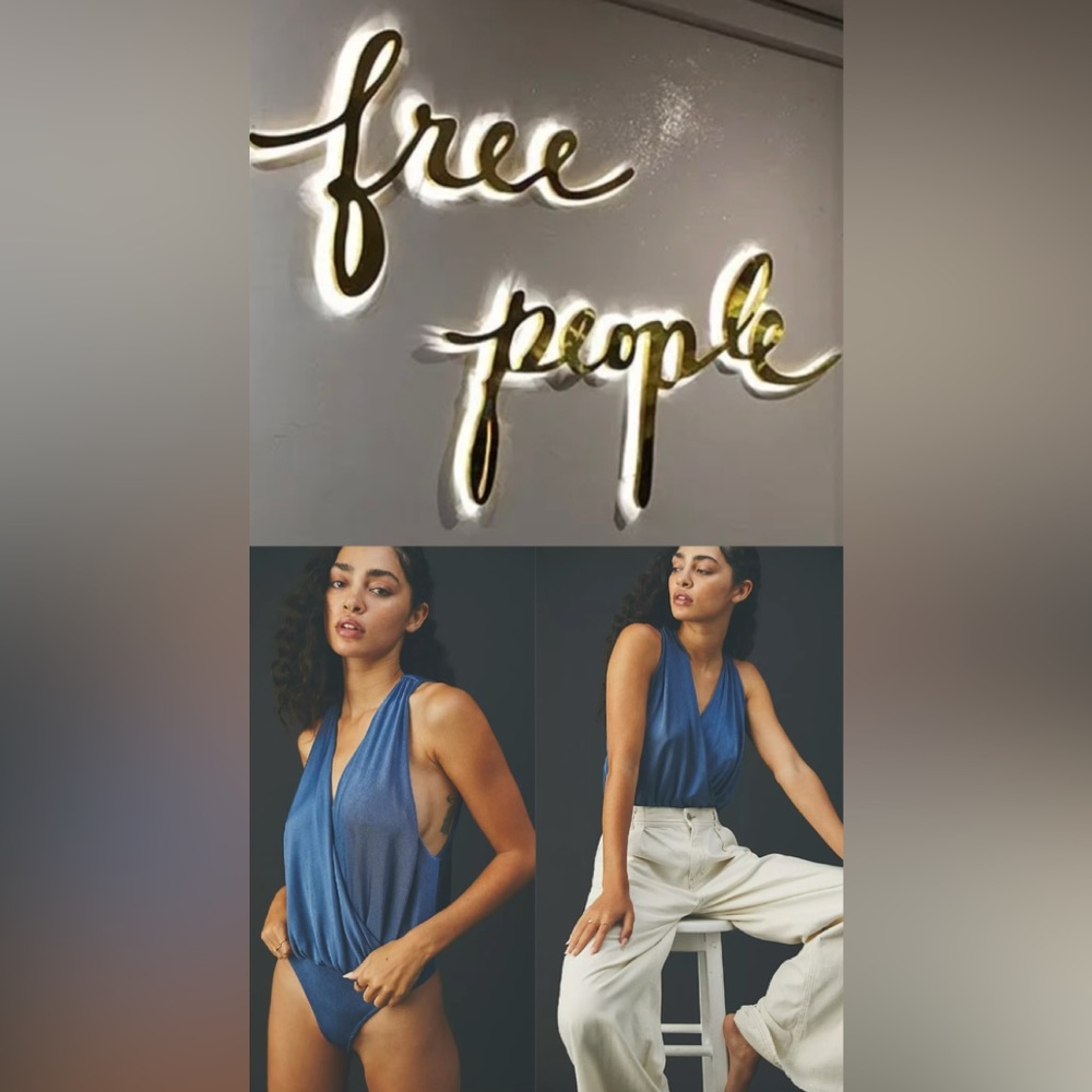 🆕💙FREE PEOPLE SURPLICE WRAP BODYSUIT💙🆕
